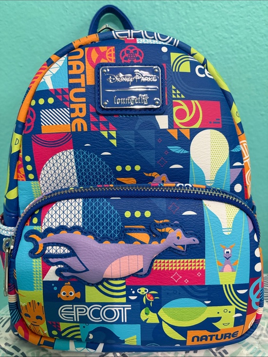 Disney Handbags - Loungefly Disney Parks Exclusive EPCOT Figment Backpack Nemo Squirt Groot NWT